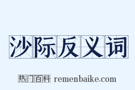 沙际反义词是什么意思的图片